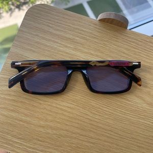 Akila Big City Sunglasses BROWN HAVANA ACETATE / LAVENDER LENS / SILVER HARDWARE